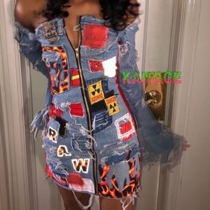 handmade denim dress